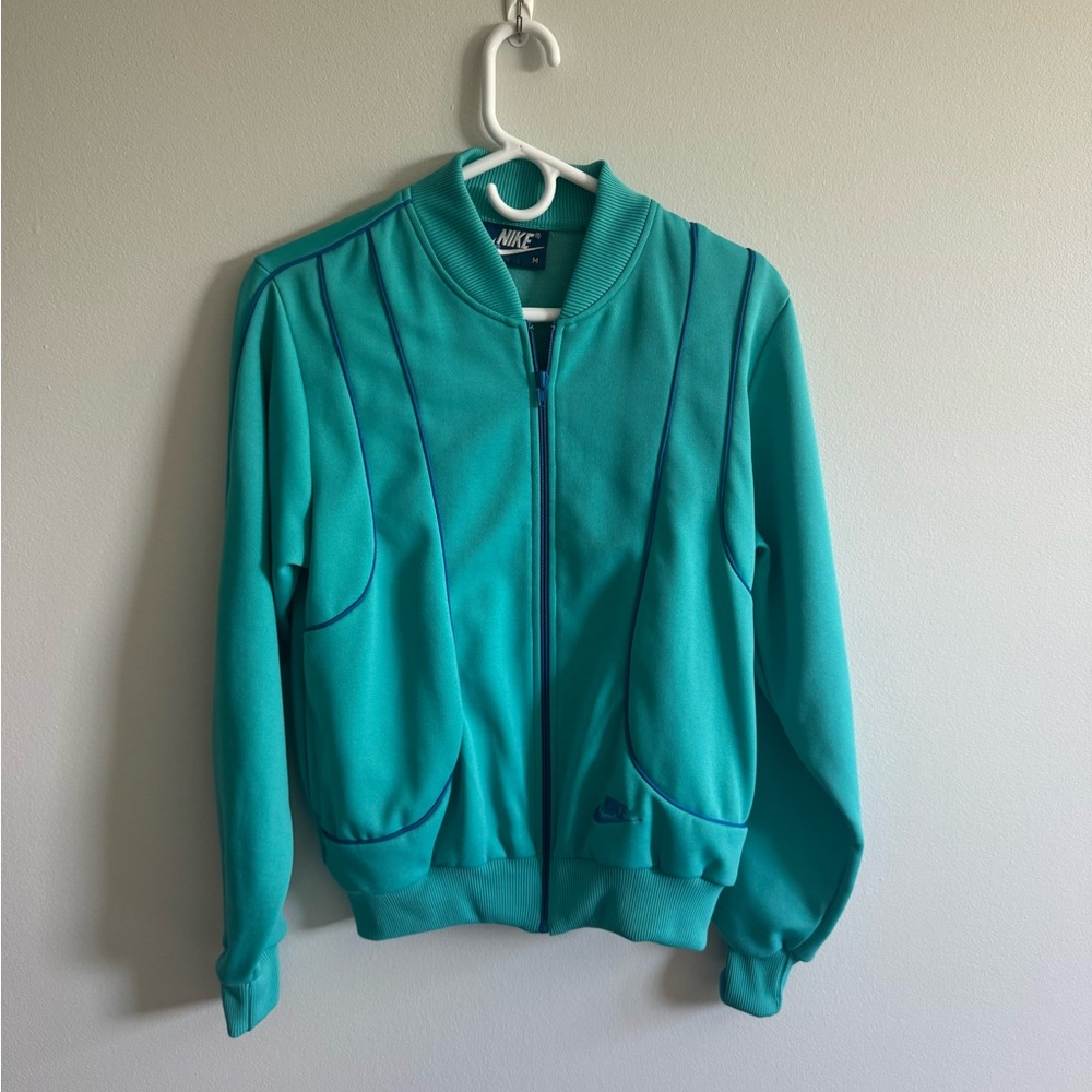 VINTAGE  Teal Zip-Up Jacket